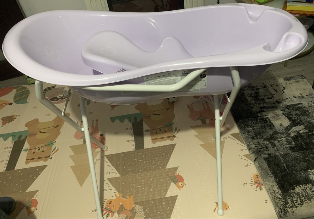 Set Cadita 102 cm cu suport metalic si suport anatomic Duck Mov