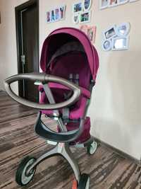 Cărucior stokke complet cu husa pentru transport avion