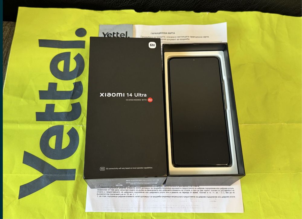 КАТО НОВ 512GB Xiaomi 14 Ultra 16GB 5G Гаранция Yettel 2027г. Black