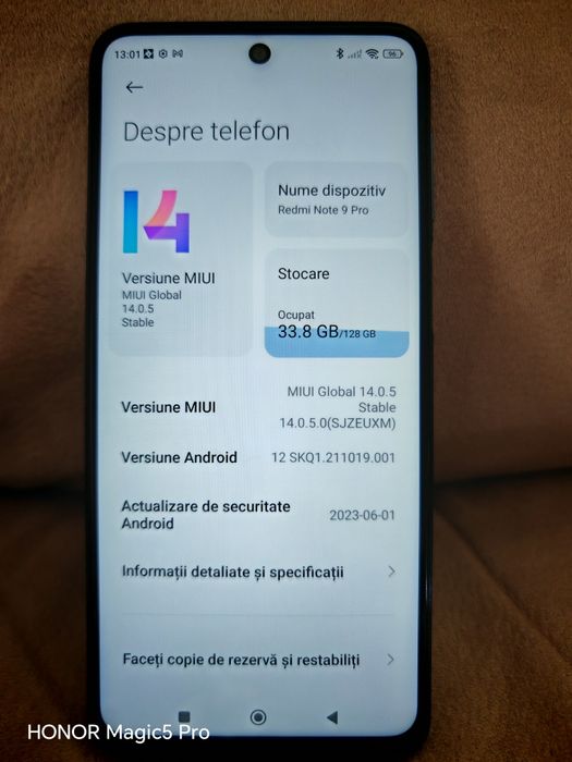 Telefon Xiaomi Redmi Note 9 Pro — 128 GB — Tropical Green — ca nou, fo