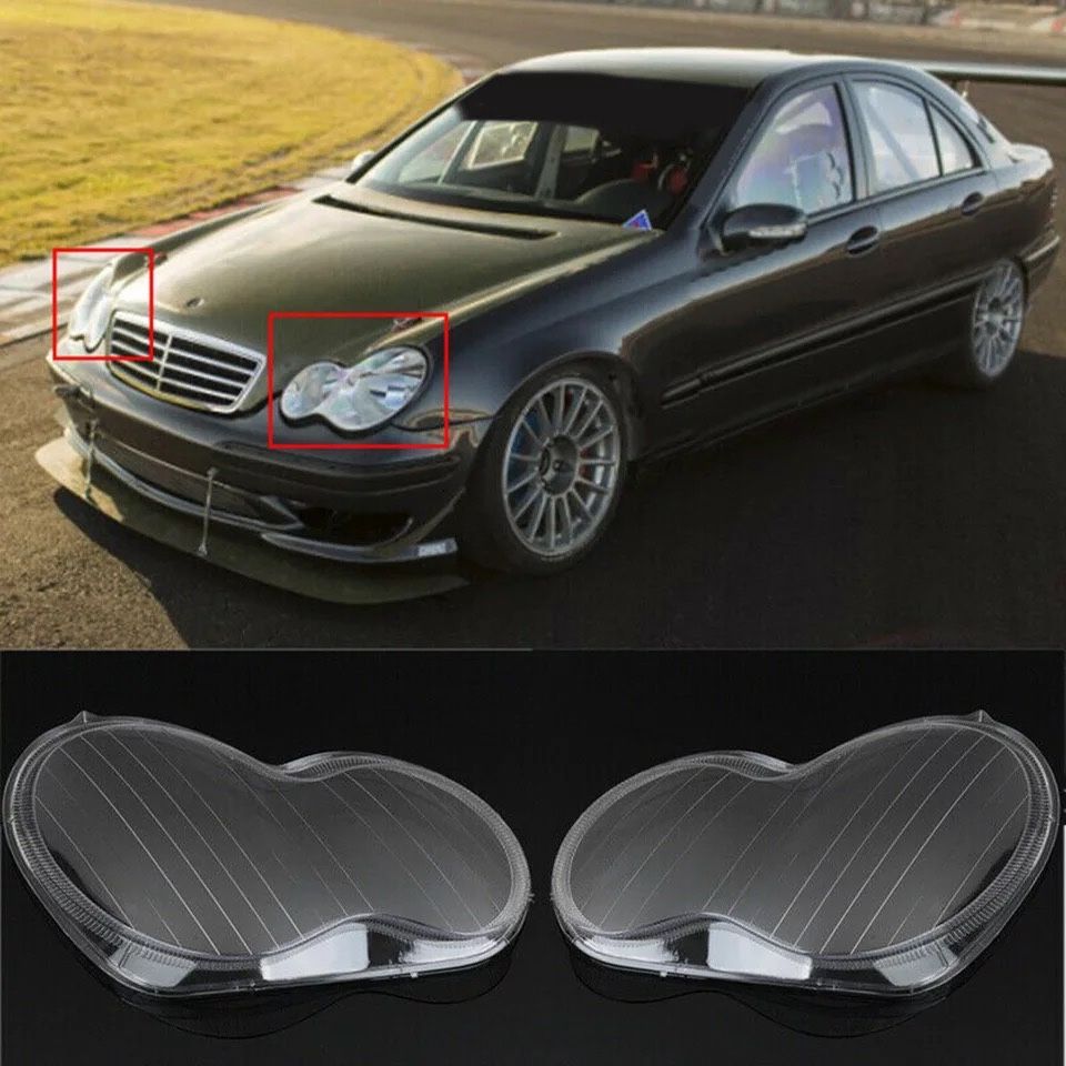 Mercedes w203 C в203 капаци фарове стъкла бмв фар капак крушка xenon