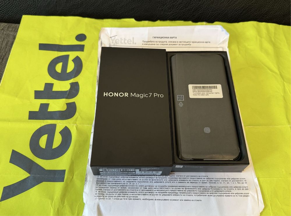 ***ЧИСТО НОВ 512GB Honor Magic 7 Pro 5G 12GB Yettel Гаранция 2027г. Bl