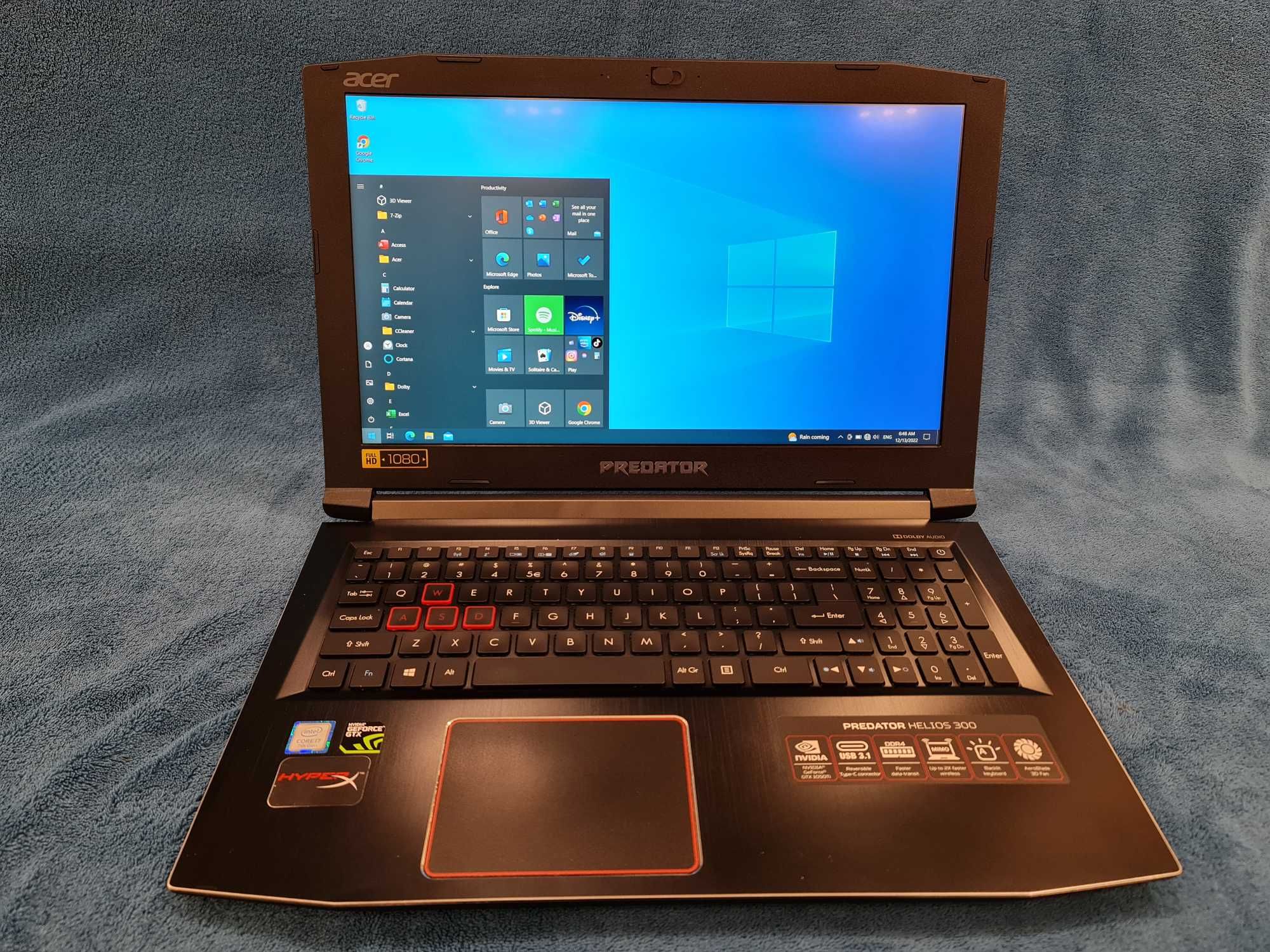 Laptop gaming Acer Predator 16", intel core- i7-, video 4 gb nvidia