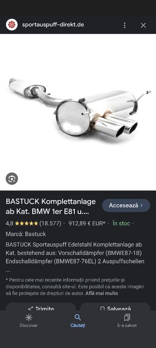 Toba inox intermediara bmw seria 1