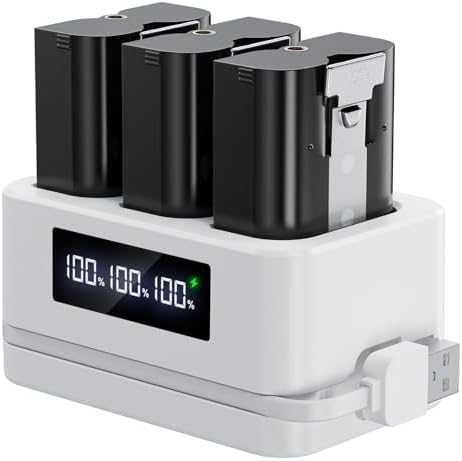 Нови 3 батерии и цифрово зарядно за Ring Doorbell 2/3/4 Spotlight Cam