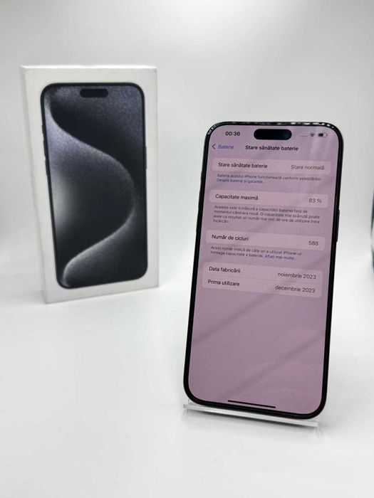 Iphone 15 PRO MAX / 256 GB 83% BAT 588 C / Factura / Garantie #49786