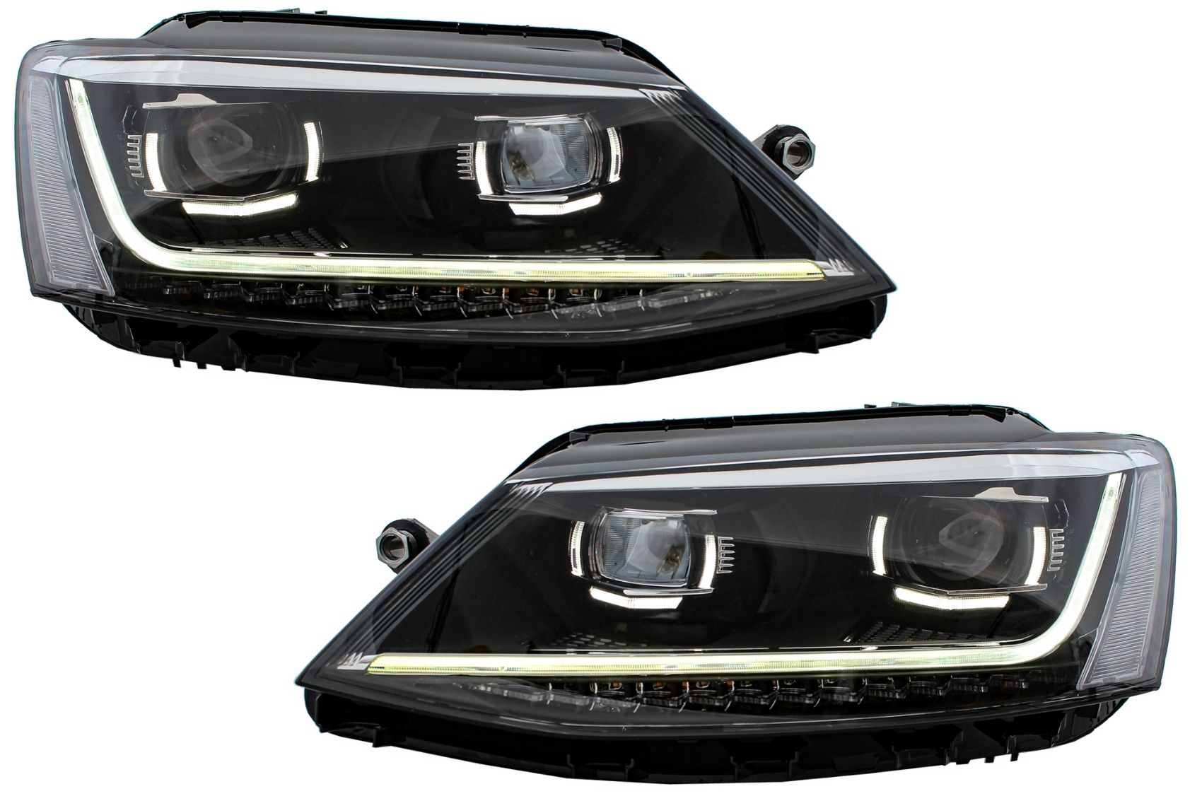 Faruri LED DRL VW Jetta Mk6 VI (2011-2017) Semnal Dinamic Secventi