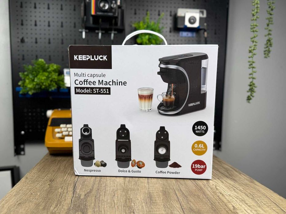 Многофункционална кафемашина, капсули Nespresso, Dolce Gusto и мляно