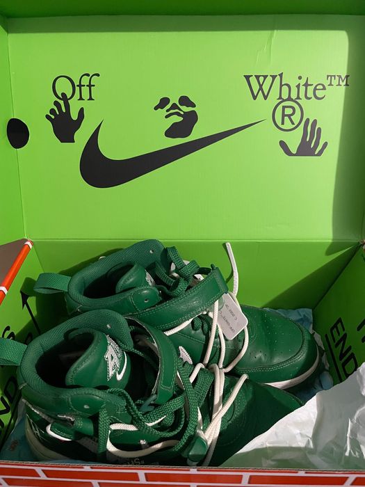 Nike Air Force 1 Mid Off White, Verde, Mărimea 43