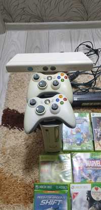 Xbox 360 2 controlăre si chinetic + jocuri