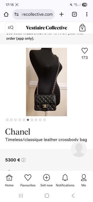 Geanta Chanel Classic Small 18cm 100% Autentică