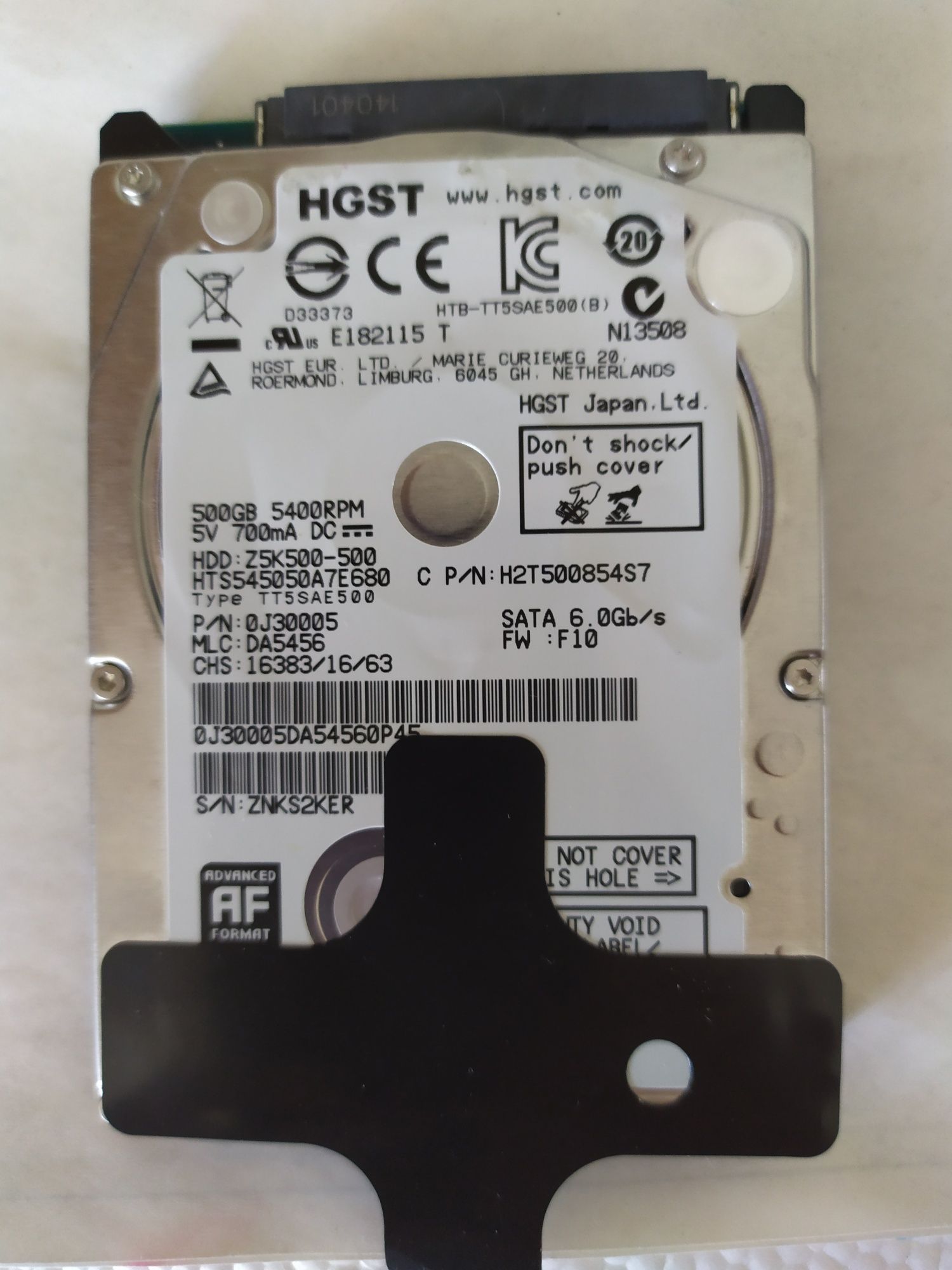 Внутренний жёсткий диск HGST 500 GB