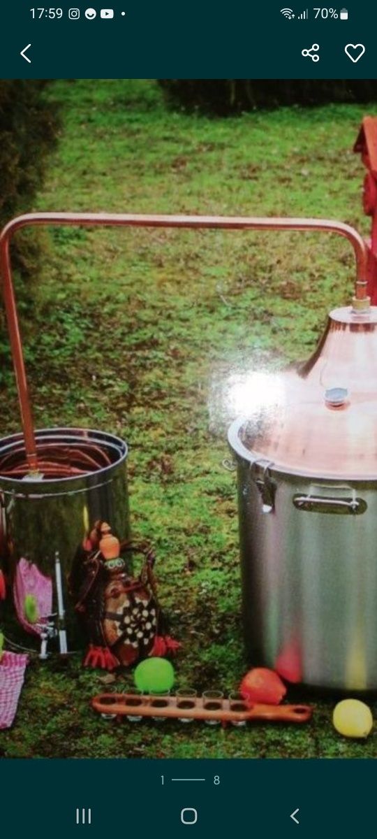 Cazan Țuică/ Pălincă,  complet 50 Litri Ofertă, 50L 2100 lei