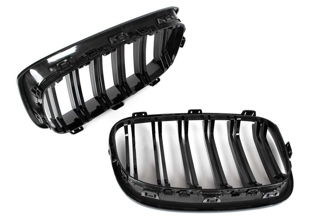 Grile Nari Duble M BMW SERIA 1 F20 F21 2011-2015 Negru Lucios