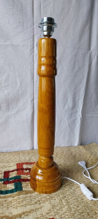 Lampa, veioza, abajur lemn masiv stejar handmade