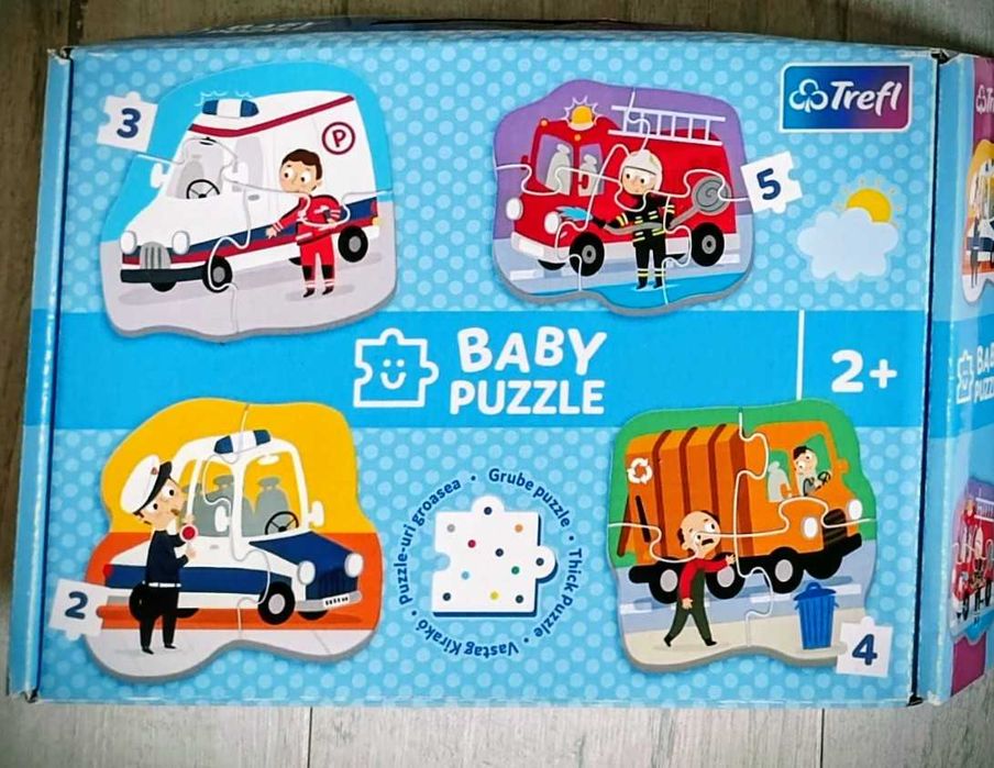 Комплект бебешки пъзели дървени играчки Goki Play Time Trefi Eichhorn