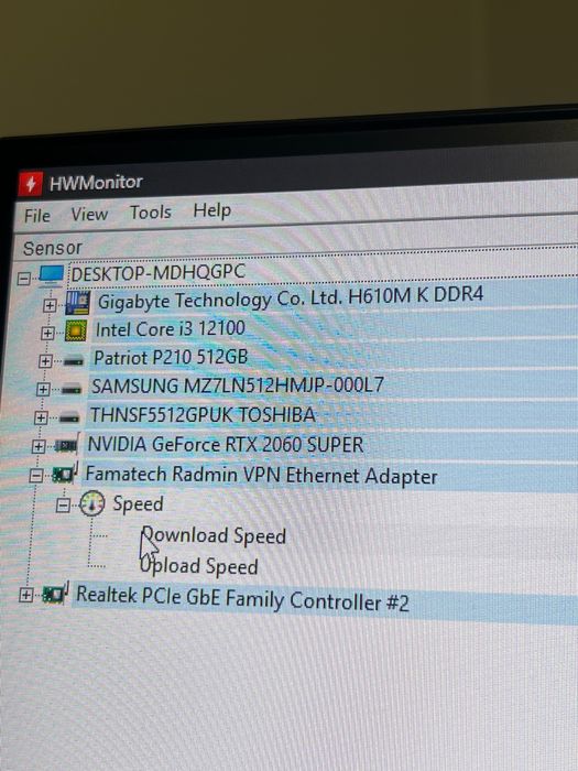 Pc Calculator gaming rtx 2060S intel i3 12100f