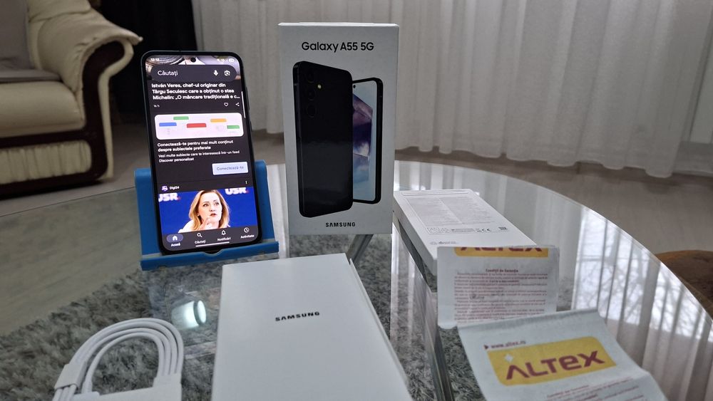 Samsung A55 5G, 128 GB, 8 RAM garantie martie 2026, impecabil - Galati