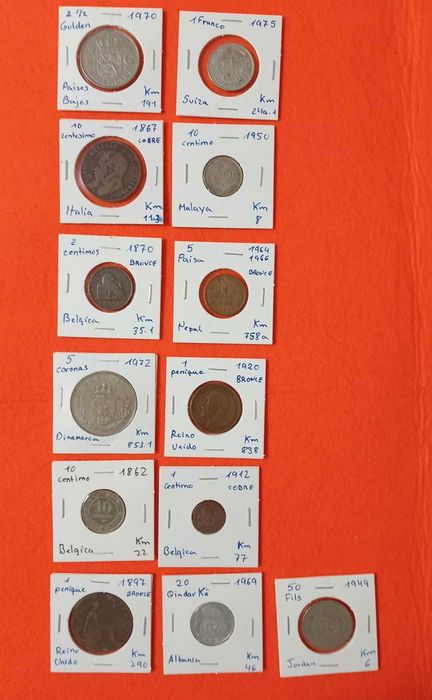 Lot 90 monede internaționale