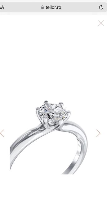 Inel logodna Teilor aur alb 18K diamant 0.1 ct. G VS