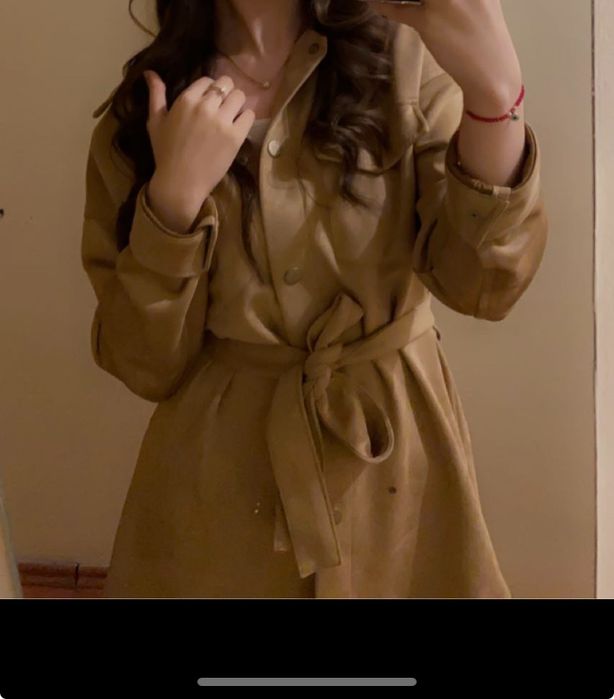 Trench scurt / jachetă dame, culoarea maro, marimea S