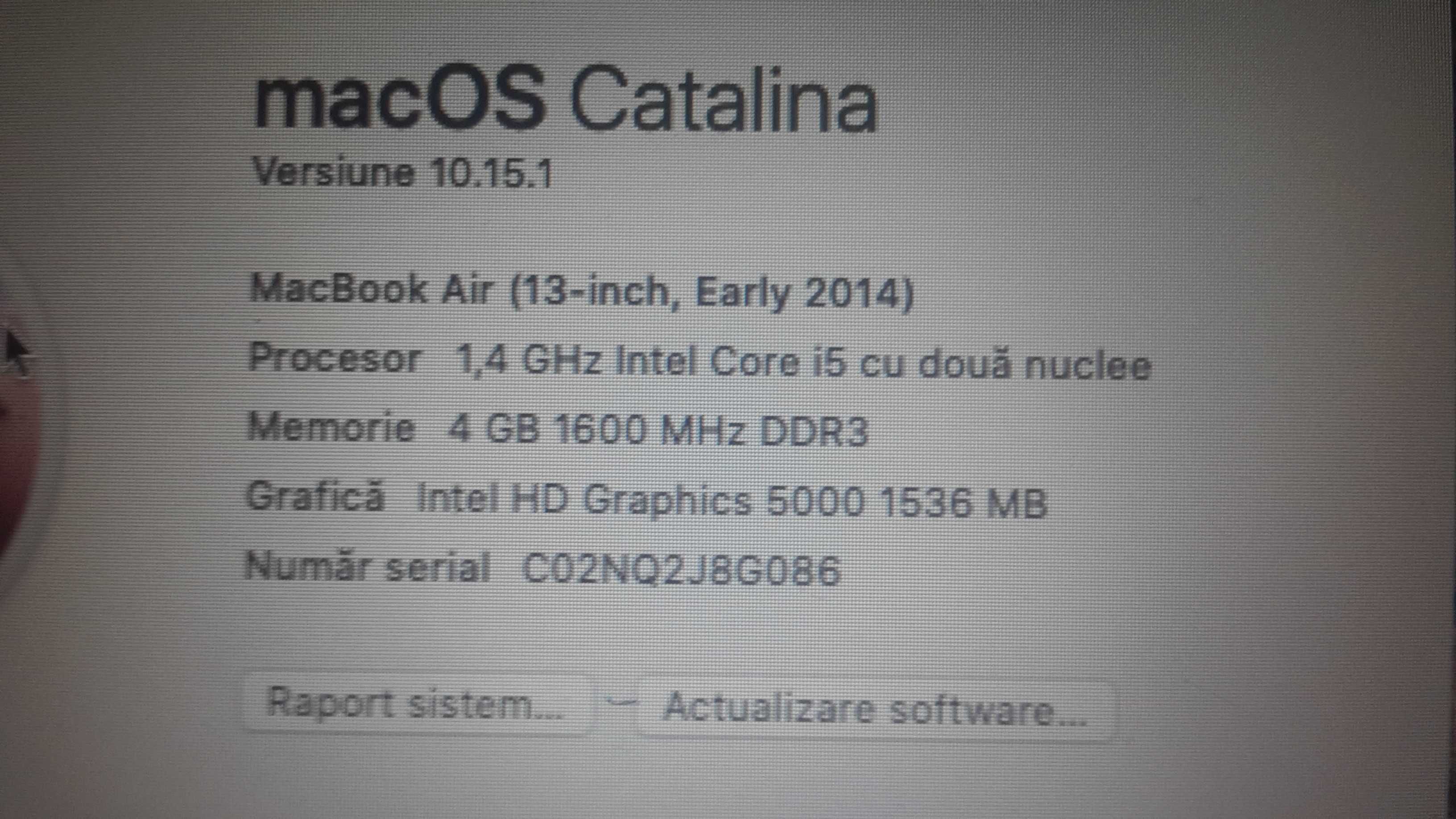 Apple MacBook Air A1466 -13-inch, 2014 ssd 128Gb-4Gb rami