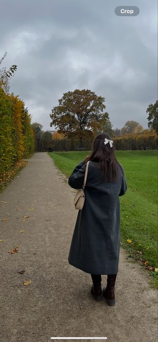 Сиво зимно палто Zara