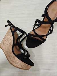 Дамски черни сандали с платформа H&M