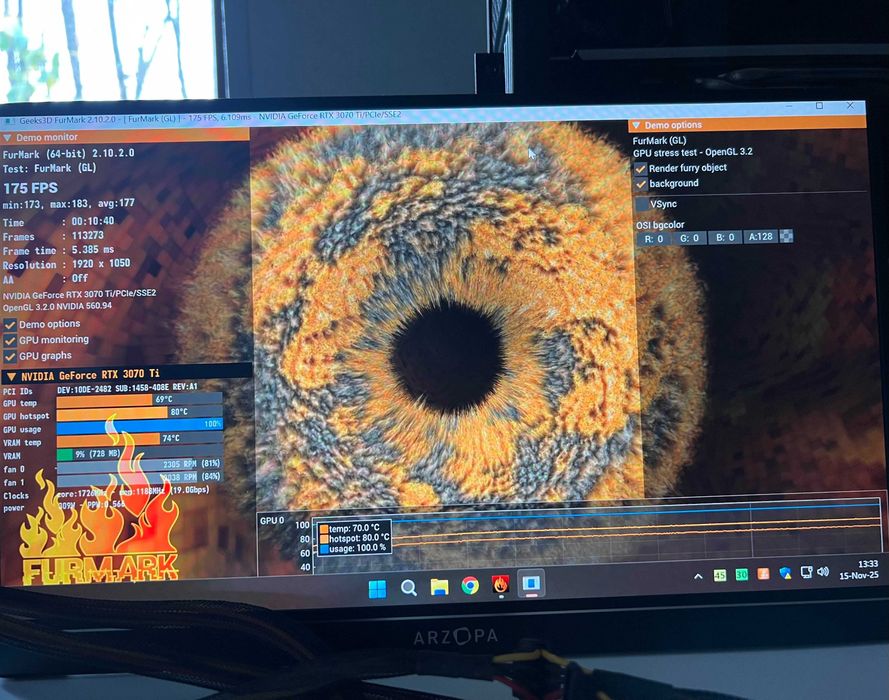 Placa video RTX 3070 Ti Aorus Master 8 GB GDDR6X Cu Display NVIDIA