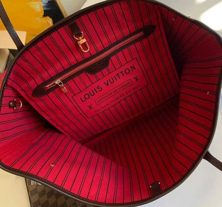 Louis Vuitton Елегантна Просторна Дамска Чанта Neverfull MM