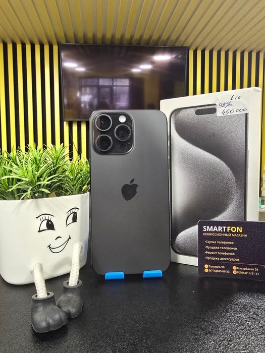 Iphone 15 pro max, 1T, 98%акб, Kaspi 0-0-12