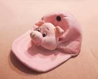 Нова плюшена розова шапка с прасенце аниматорска