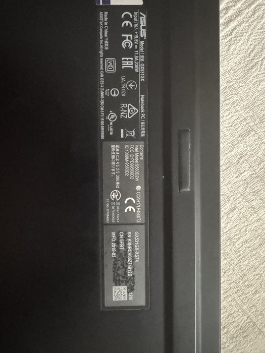 Laptop Asus zephyrus S rtx2080 max-q