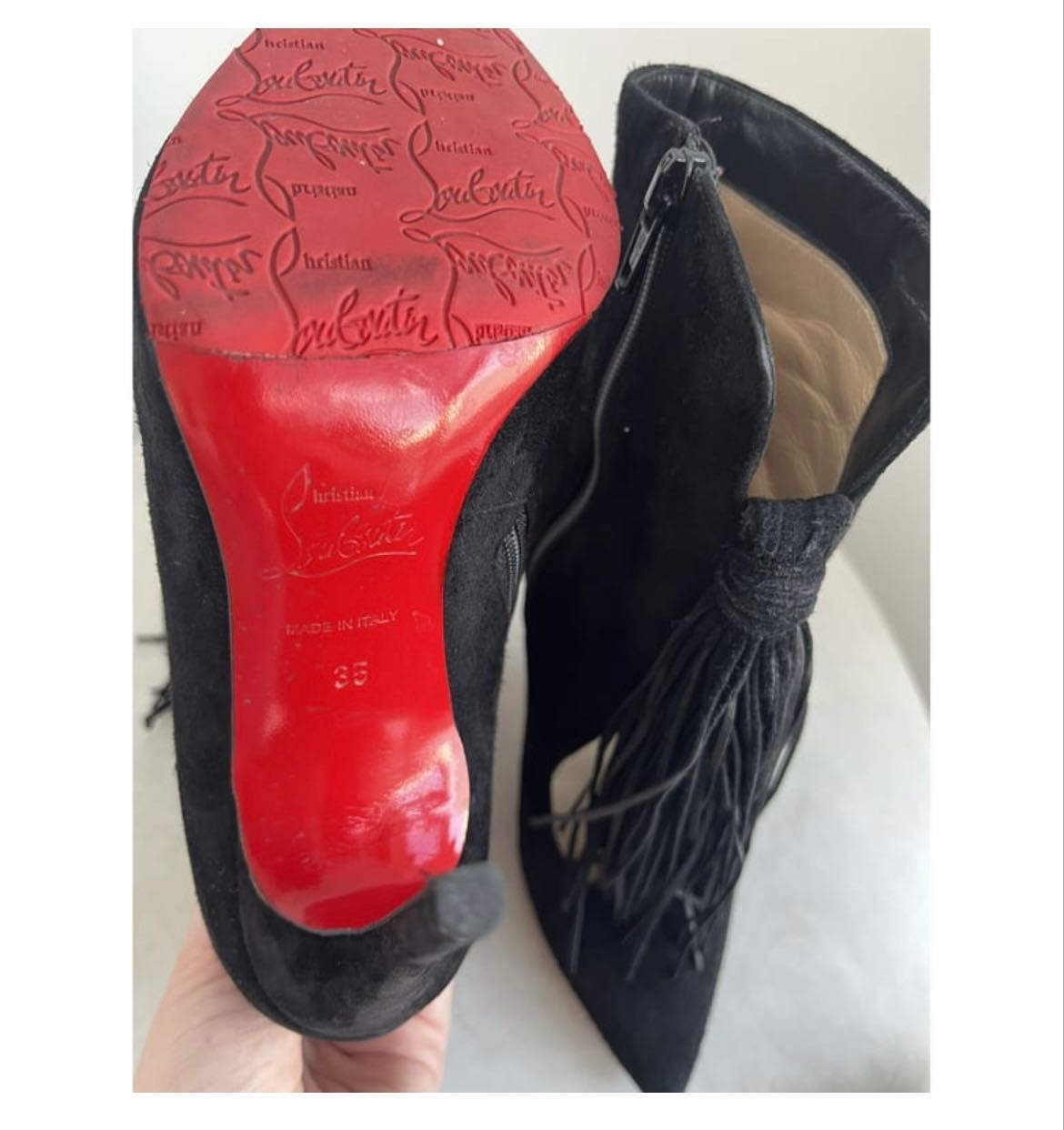 Ankle Boots Christian Louboutin 10cm, cu factura de achizitie