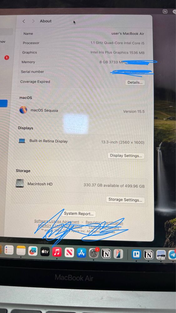 Noutbuk Macbook air