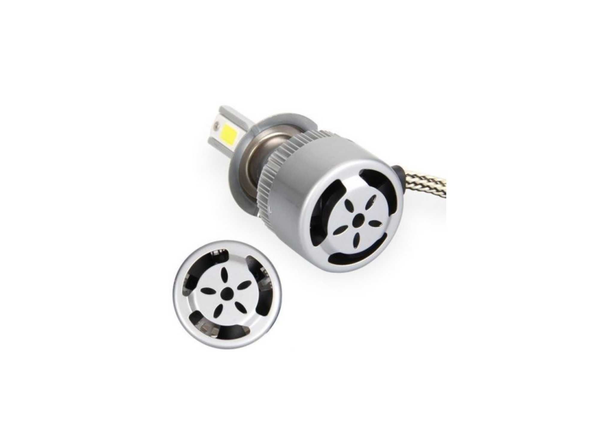 Комплект от 2 броя LED лед диодни крушки за фарове H7 36w 7600lm