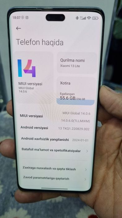 Xioami 13 lite 12/256 gb