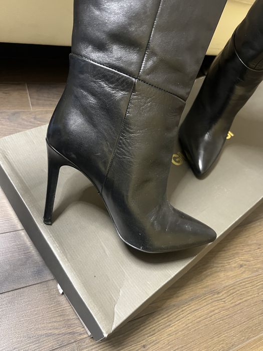 Cizme lungi piele Gino Rosii