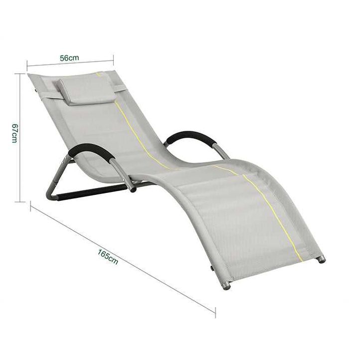 Sezlong metalic gradina cu perna confortabila |SB OGS38-HG