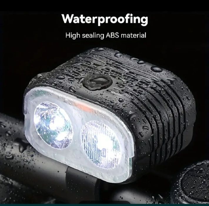 Комплект светлини и клаксон звънец за велосипед колело с USB зареждане