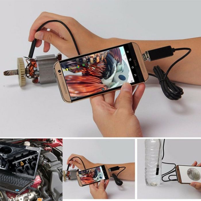 Камера 3,5м USB водоустойчив,Ендоскоп бороскоп за телефон, видео