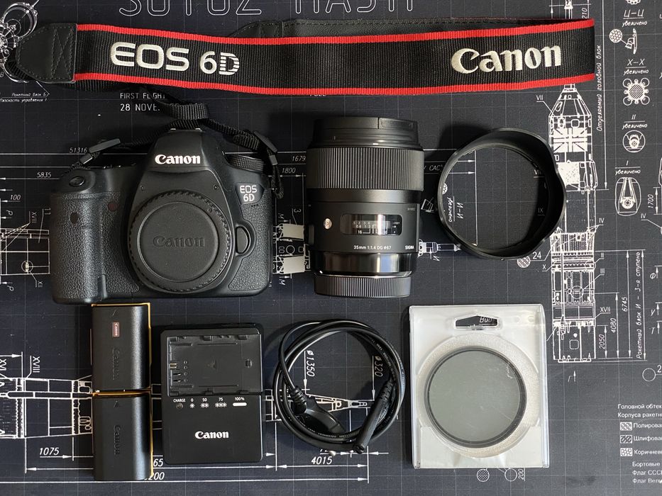 Фотоаппарат Canon EOS 6D + объектив Sigma 35mm f/1.4 DG HSM Art