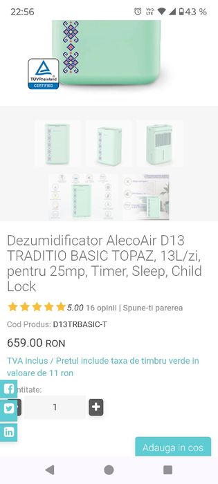 Dezumidificator AlecoAir