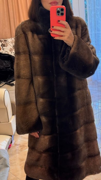 #90 Палто от норка.Визон.Яке от норка.Естествена кожа с косъм.