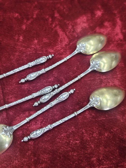 Френски Сребърни лъжички M. Martin.