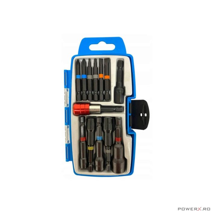 Set 13 piese biti si adaptoare, Silver