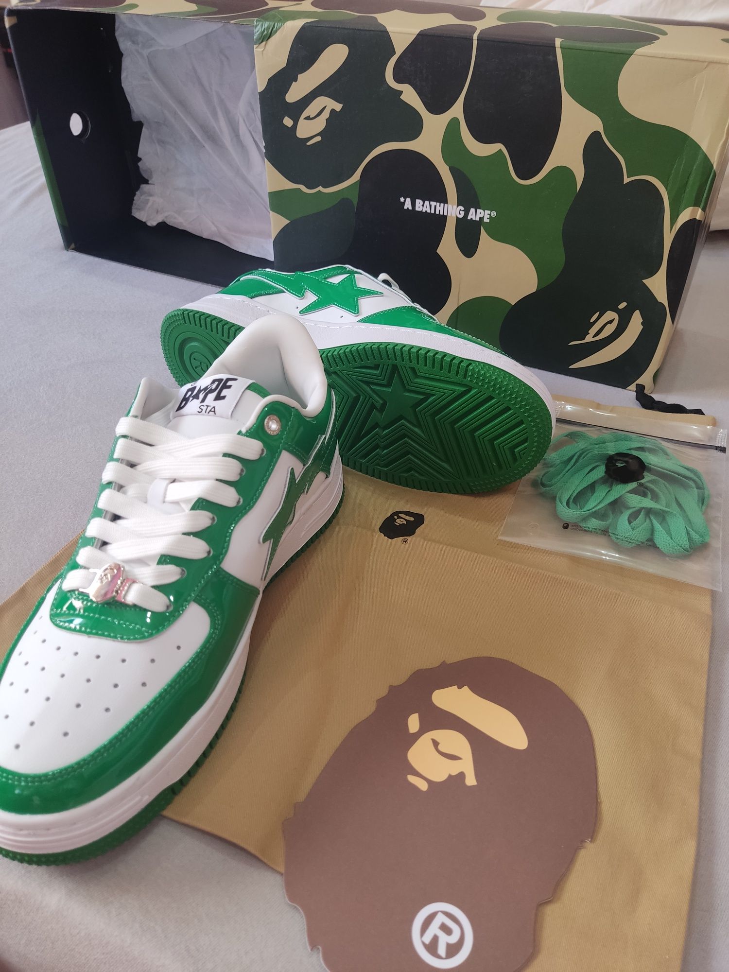 A Bathing Ape Bape Sta Low Green 43 номер