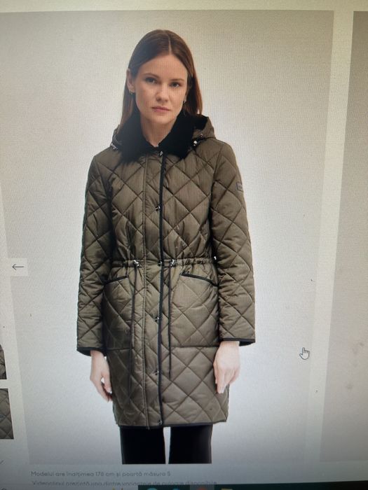 Geaca Dkny culoare verde, de tranzitie  dimensiuni standard