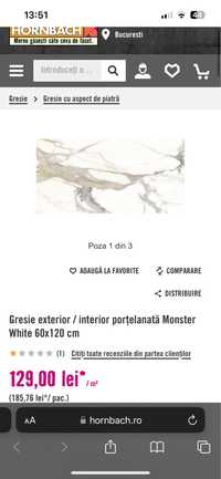 Gresie portelanata Monster White