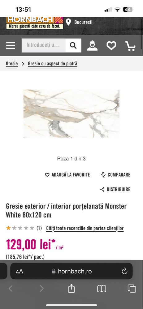 Gresie portelanata Monster White